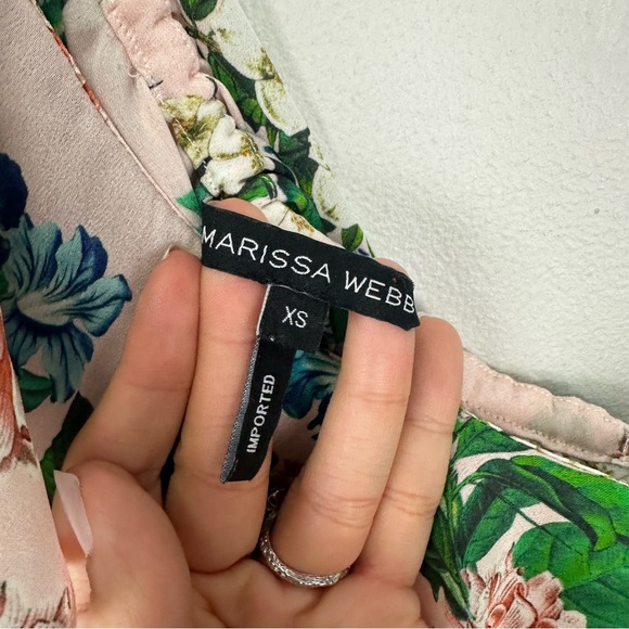 Marissa Webb Perryn Silk One Shoulder Floral Dress - Picture 5 of 10